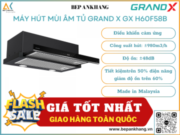 Hút mùi áp tường kính cong Grand X GX H70C55B - Made in Malaysia